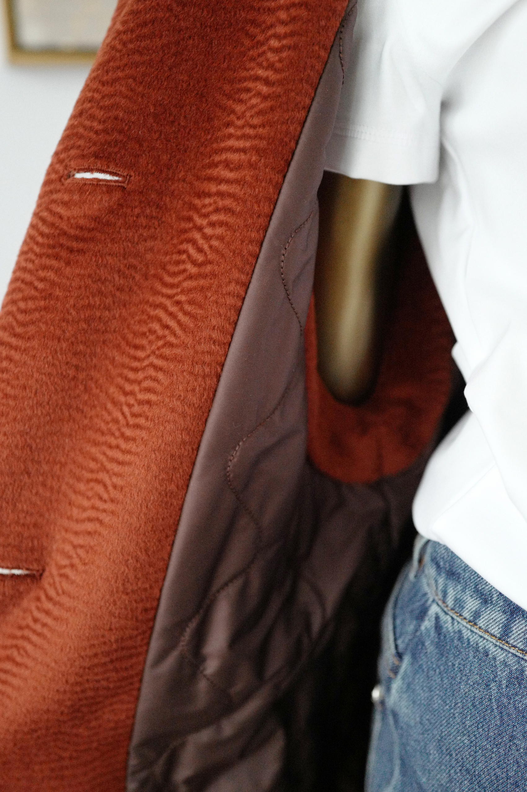Hermes Gilet Long Vest LZ Rouge De Falun Size 36 NEW $5K Retail