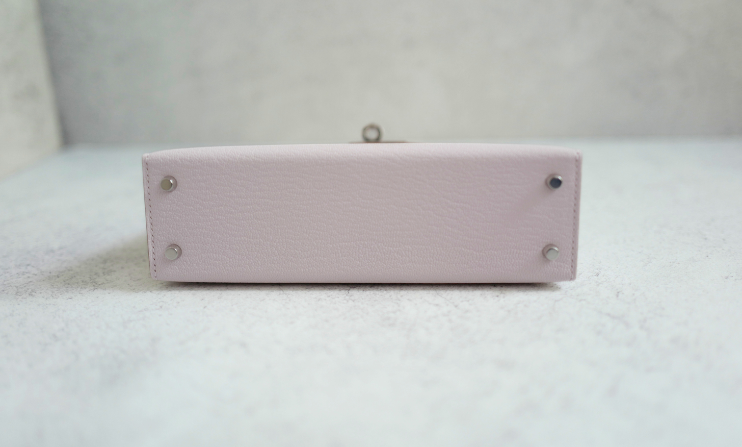 BNIB HERMÈS Mini Kelly 20 HSS Mauve Pale / Rose Mexico Chevre PHW W Stamp