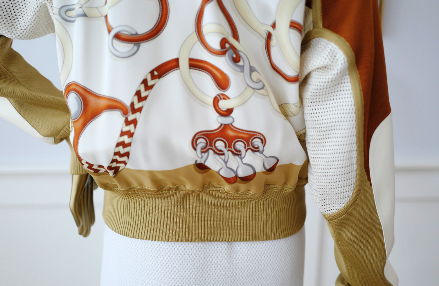 NEW HERMES Panoplie Tout Cuir twillaine bomber jacket Size 34 Blanc Nacre $6K