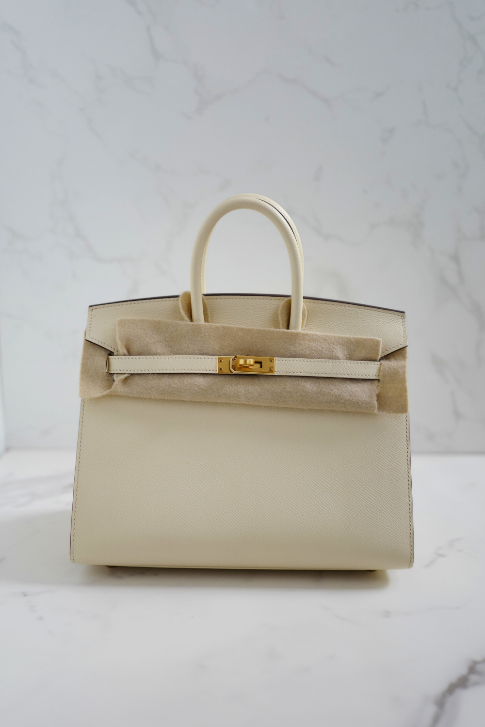 Hermes Birkin 25 Nata Epsom Sellier Gold Hardware Z Complete 2021