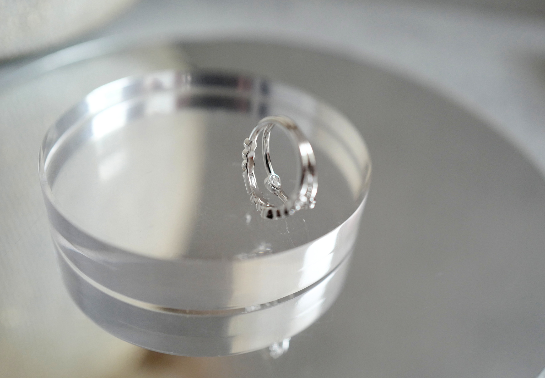 Hermès Chaine d’Ancre Chaos Fancy Ring in White Gold with Diamonds Sans Coloris Size 53