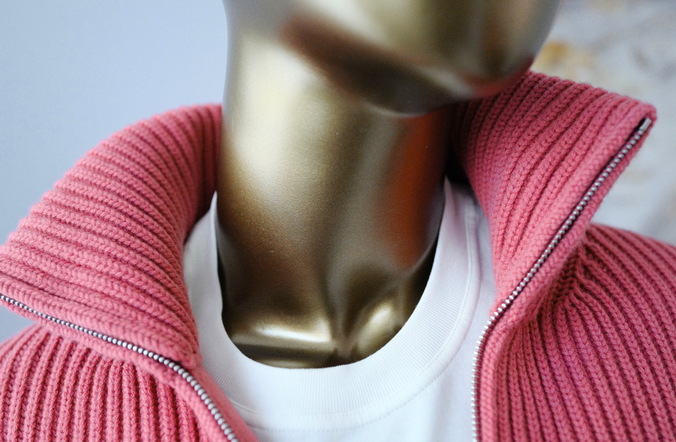 NEW Hermès Blouson Cardigan Jacket Rose Sorbet Wool with H Pockets Size 36