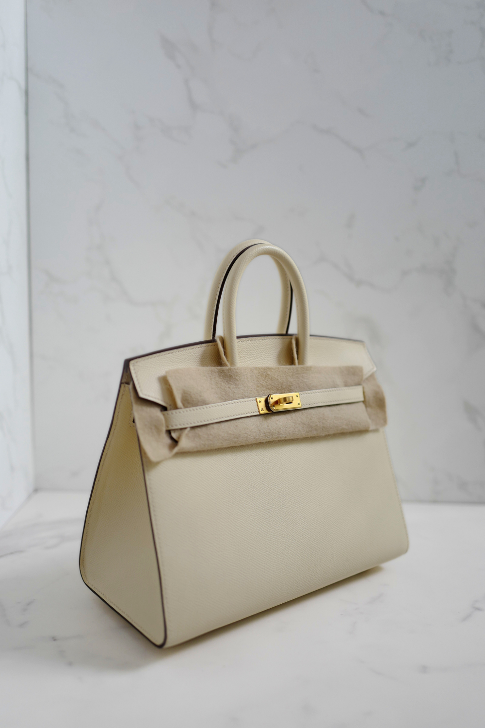 Hermes Birkin 25 Nata Epsom Sellier Gold Hardware Z Complete 2021