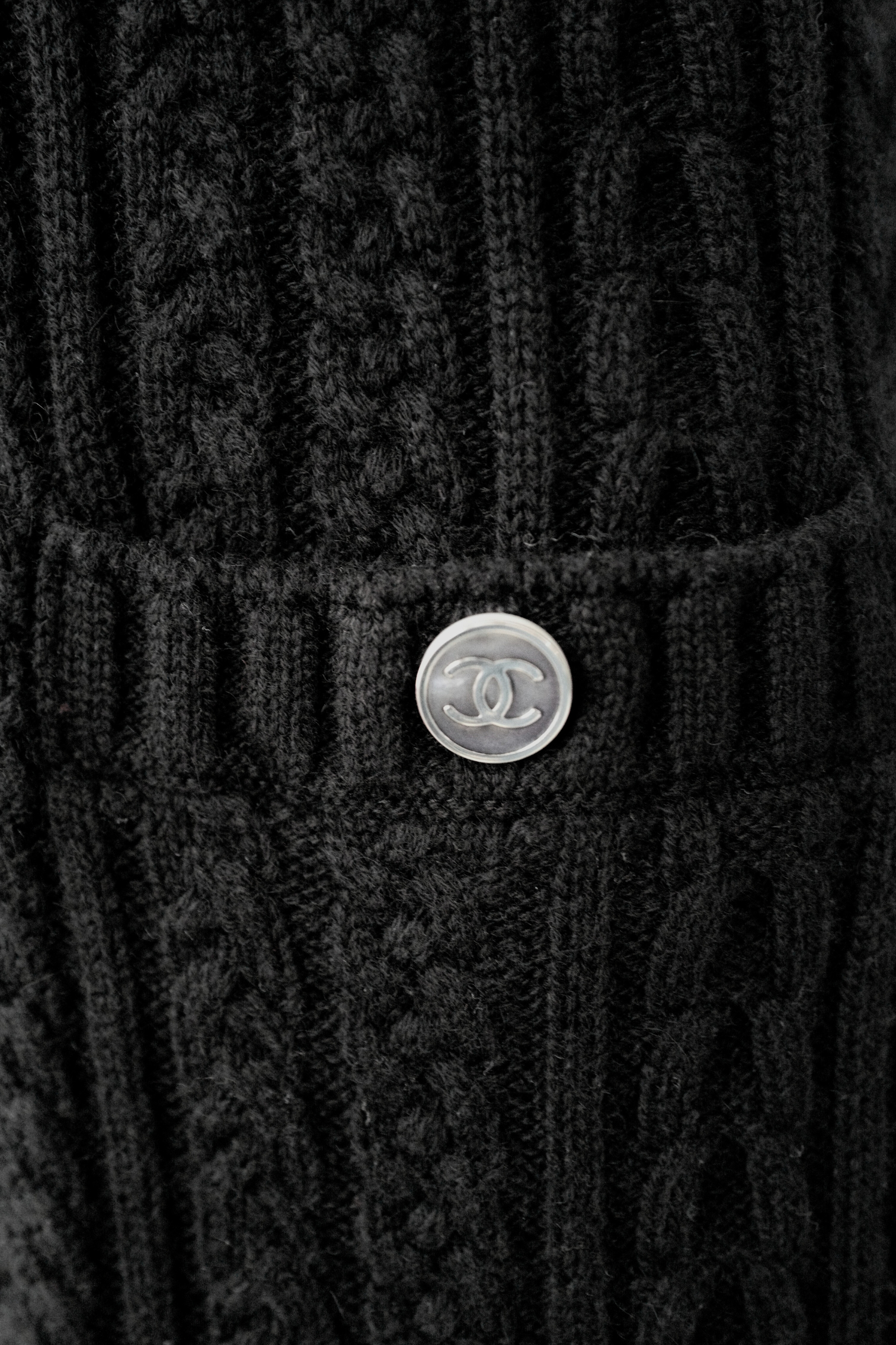 Chanel 23P RTW Tennis Knit Dress in Black, Pink and Ecru Strip Details 36