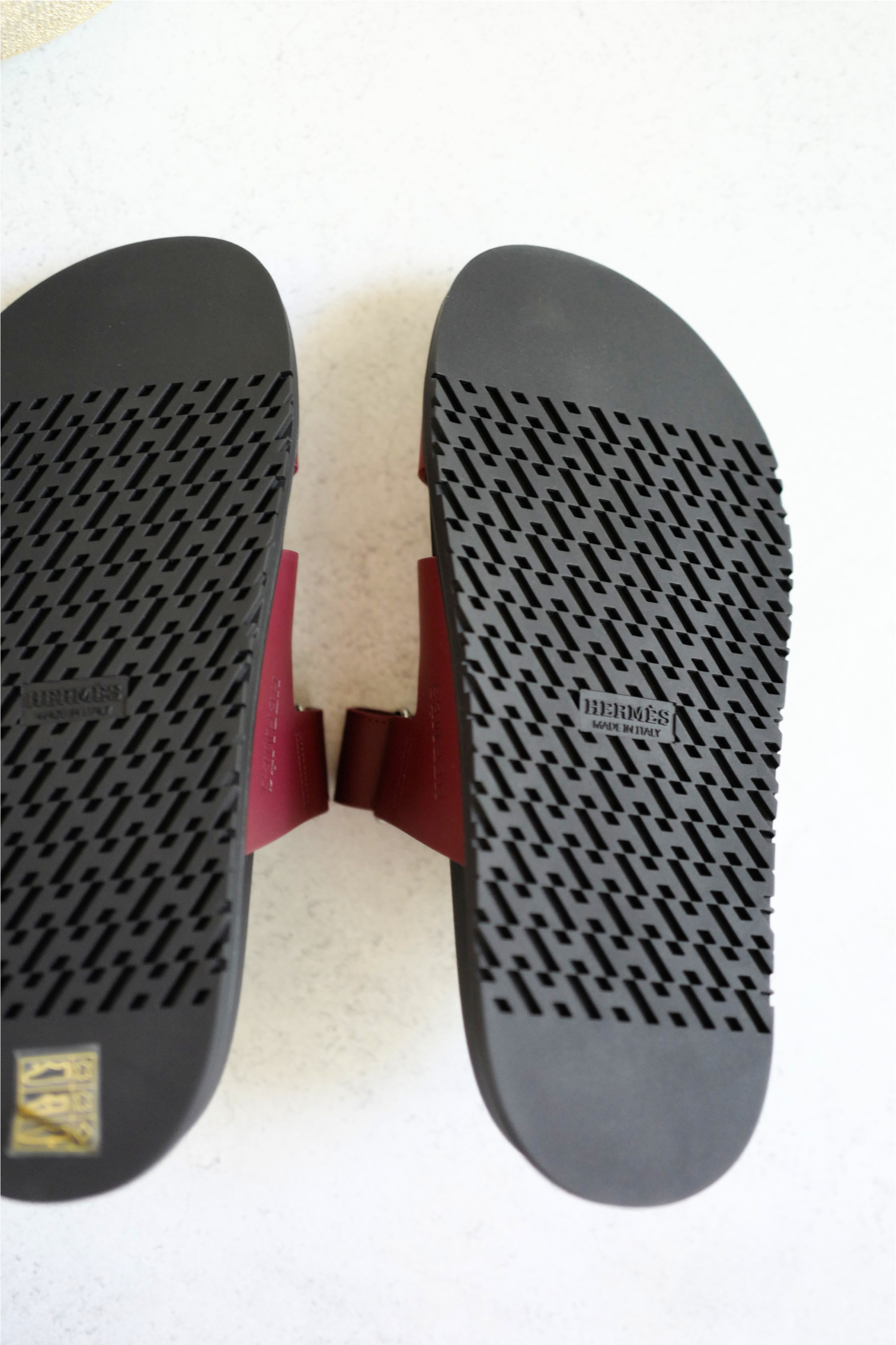 BNIB Hermès Chypre Sandals Rouge H Calfskin Leather Size 38.5