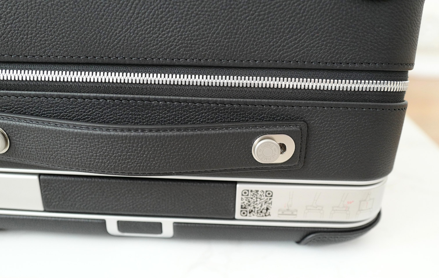 New Hermès Valise R.M.S Cabin Cargo Suitcase in Toile Noir Canvas Leather