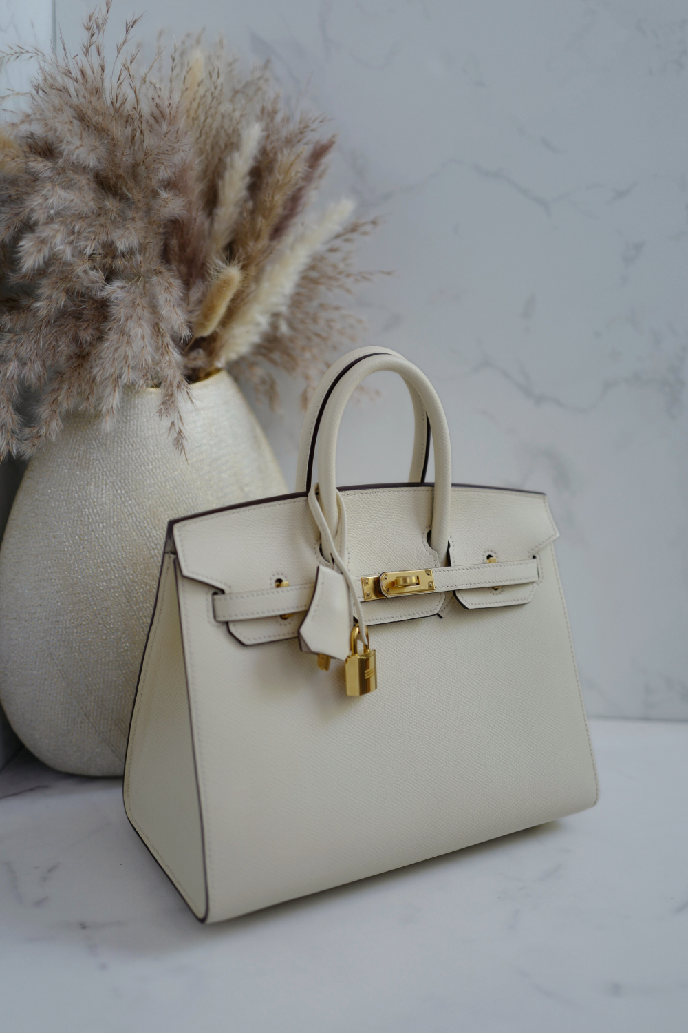 Hermes Birkin 25 Nata Epsom Sellier Gold Hardware Z Complete 2021