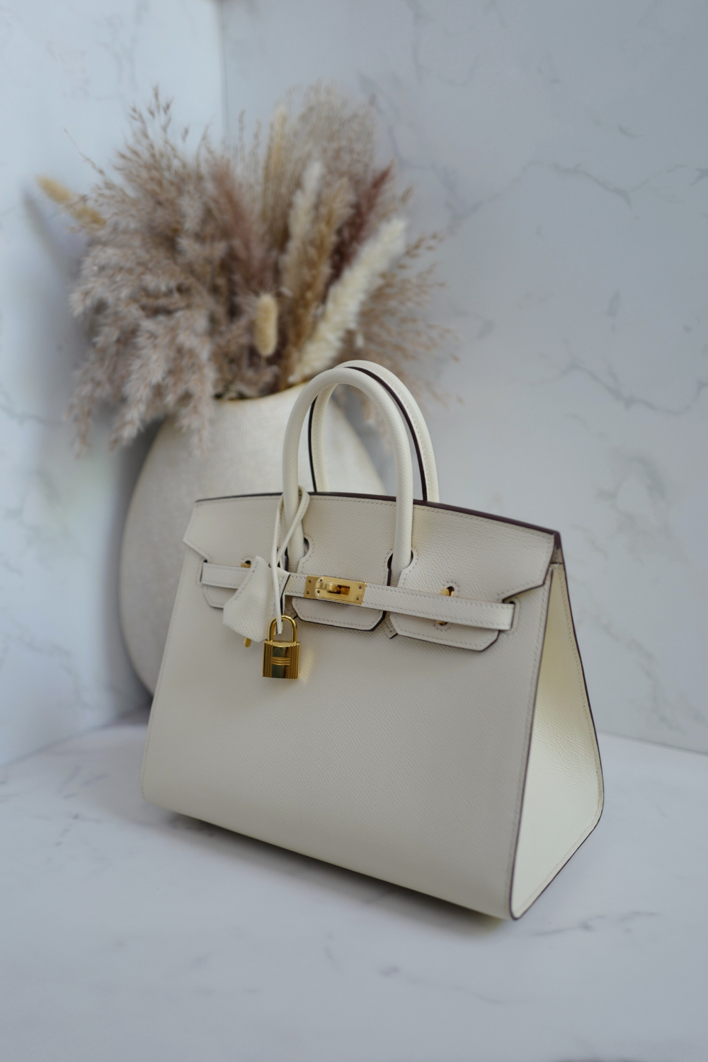 Hermes Birkin 25 Nata Epsom Sellier Gold Hardware Z Complete 2021