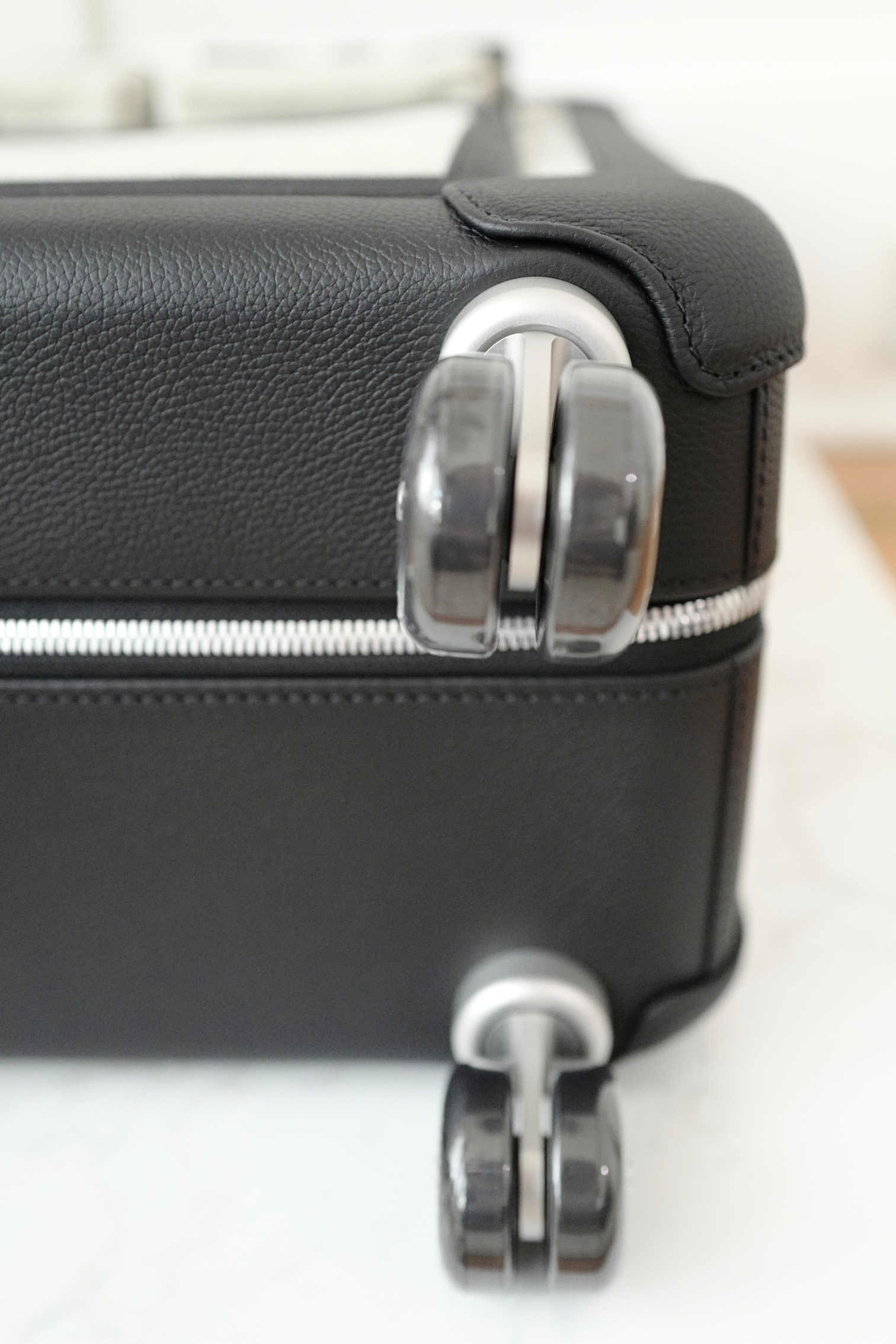 New Hermès Valise R.M.S Cabin Cargo Suitcase in Toile Noir Canvas Leather