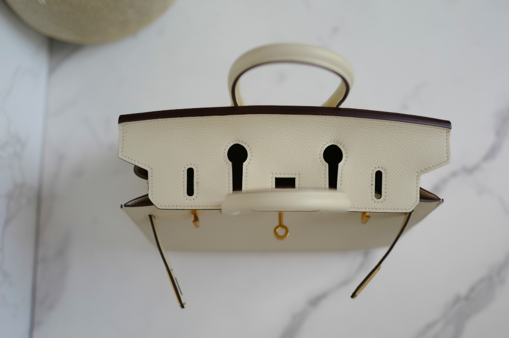 Hermes Birkin 25 Nata Epsom Sellier Gold Hardware Z Complete 2021