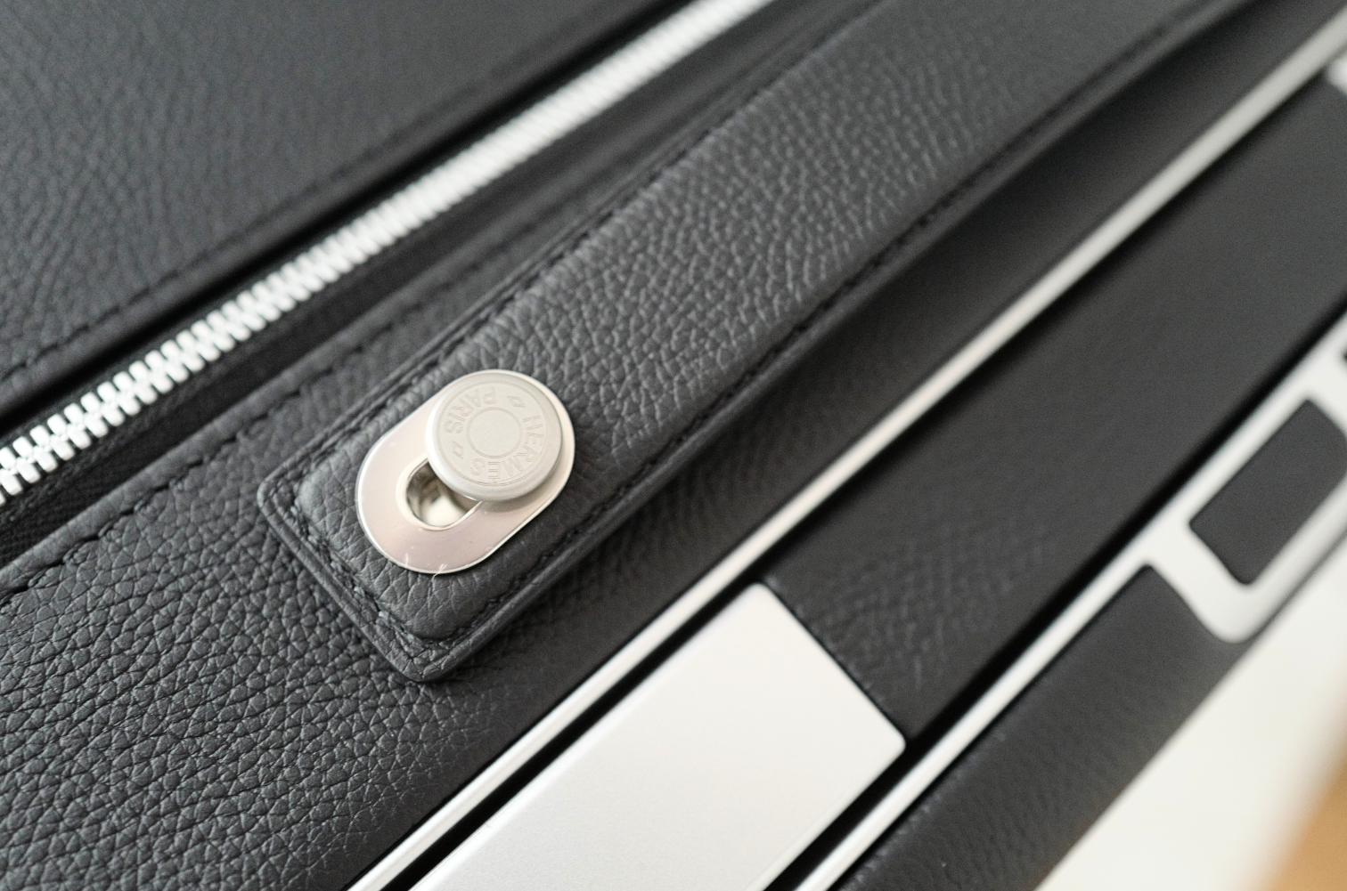 New Hermès Valise R.M.S Cabin Cargo Suitcase in Toile Noir Canvas Leather