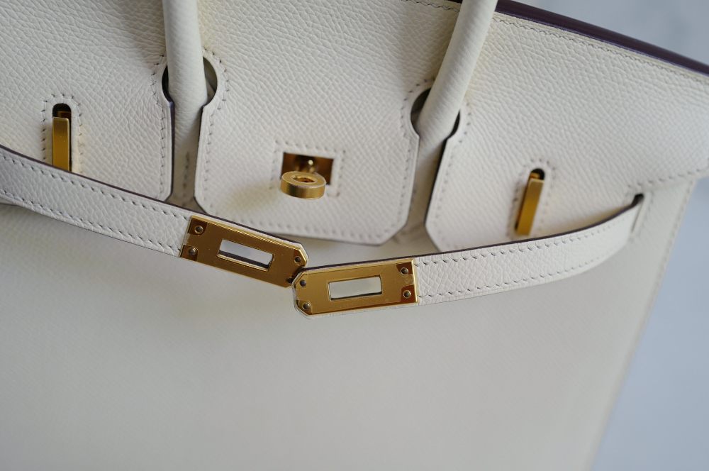 Hermes Birkin 25 Nata Epsom Sellier Gold Hardware Z Complete 2021