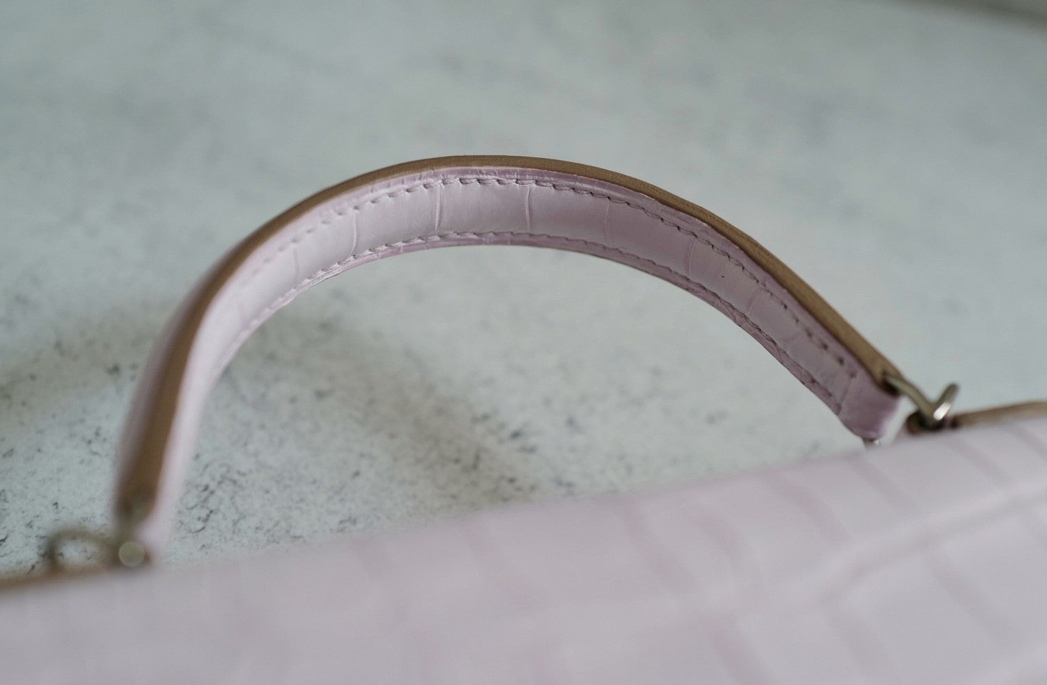 BNIB Hermès Mini Kelly 20 Mauve Pale Matte Alligator Palladium Hardware K Stamp 2025