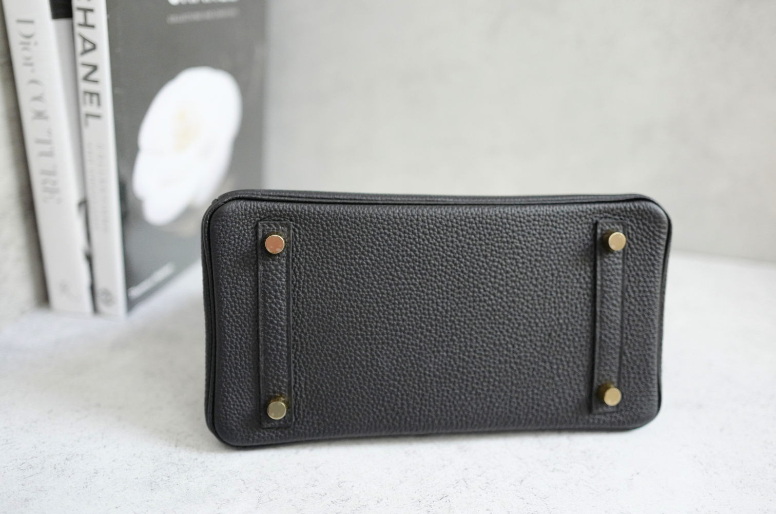 BNIB Hermes Birkin 25 Noir Black Togo Gold Hardware