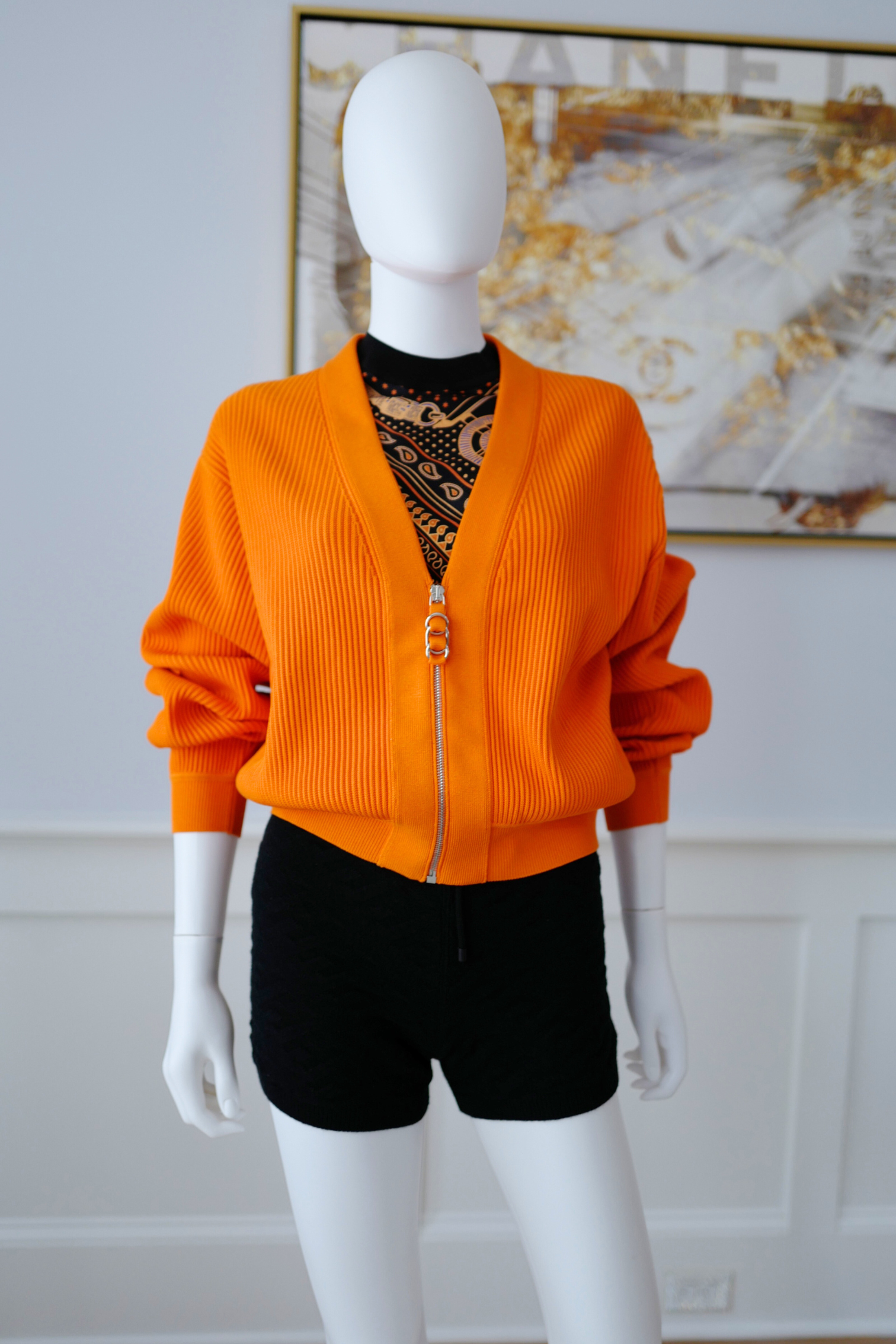 Hermes Oversized Cardigan 1M Orange VIF NEW Over 50% OFF Store Price
