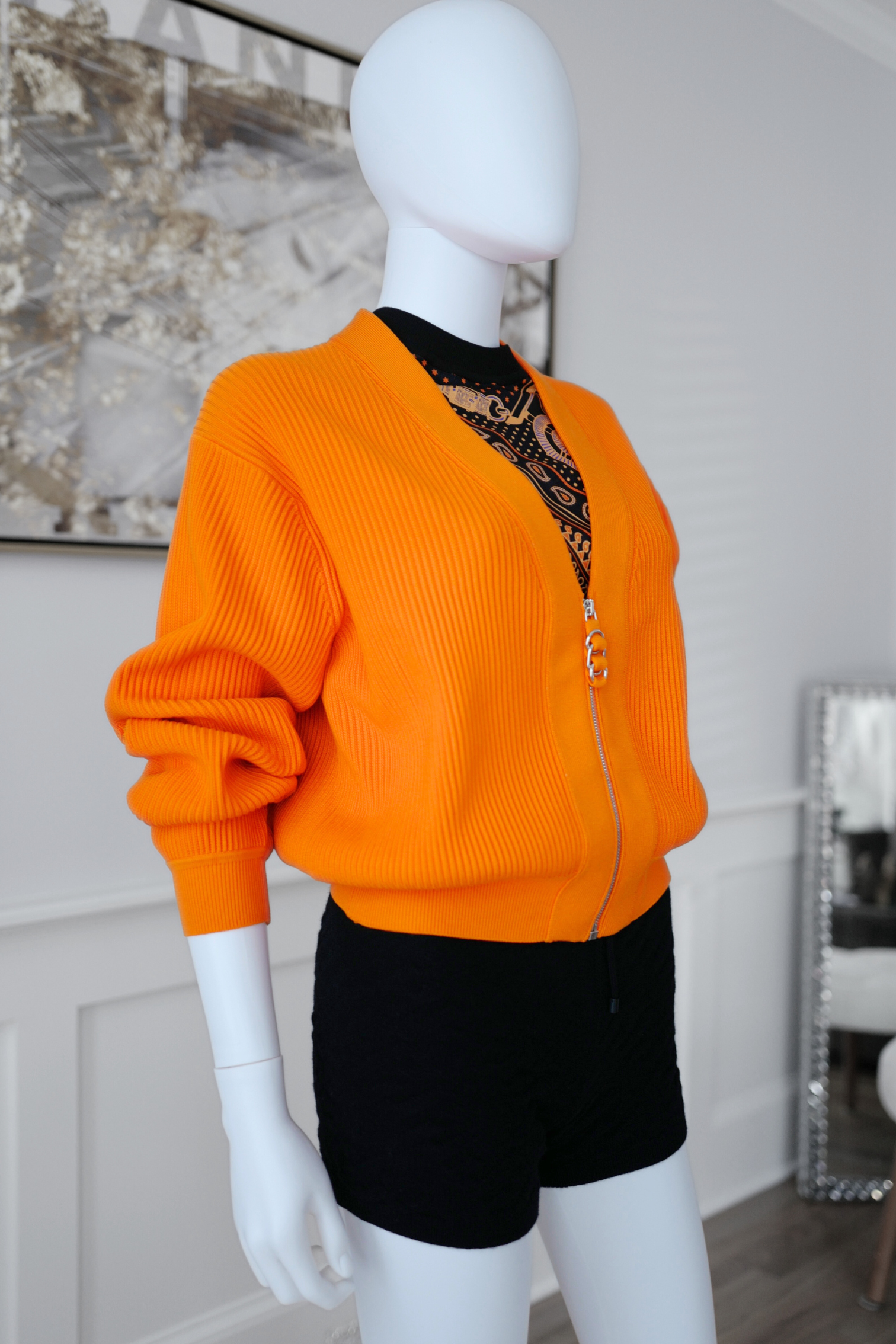 Hermes Oversized Cardigan 1M Orange VIF NEW Over 50% OFF Store Price