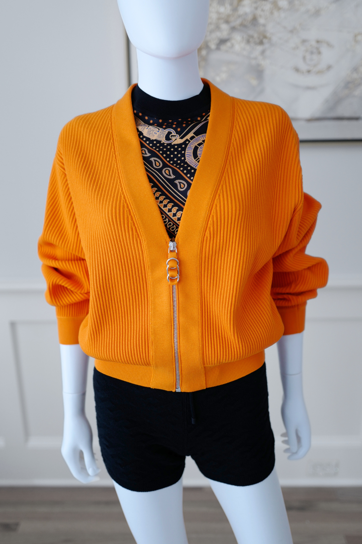 Hermes Oversized Cardigan 1M Orange VIF NEW Over 50% OFF Store Price