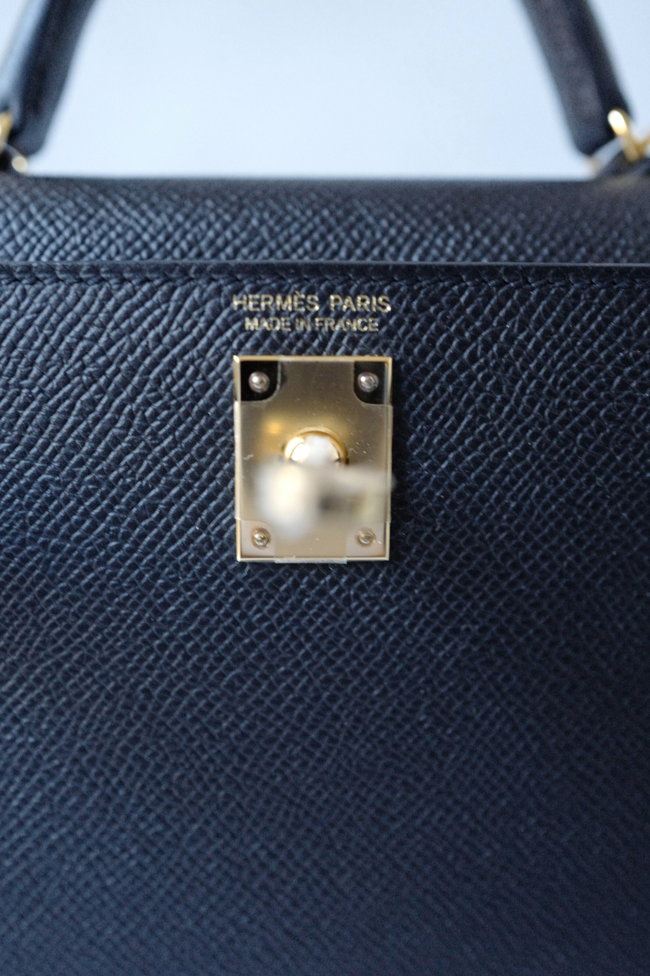 Hermès Mini Kelly 20 Black Epsom Leather with Gold Hardware Stamp W