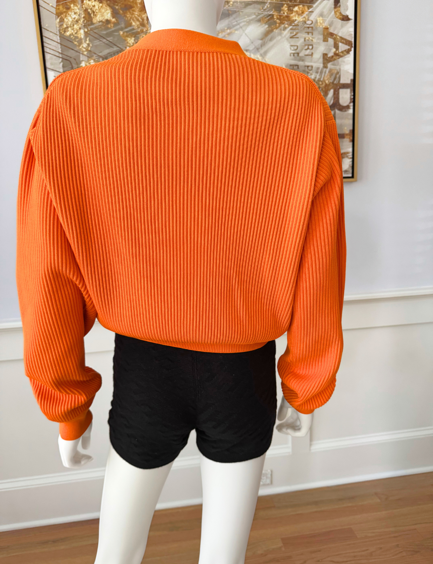Hermes Oversized Cardigan 1M Orange VIF NEW Over 50% OFF Store Price