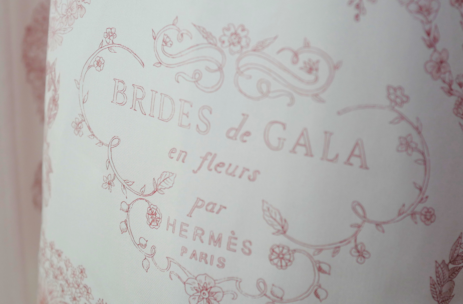 NEW Hermès "Brides de Gala en Fleurs" long-sleeve twillaine– Rose Pâle Pink- Size 34 $5K Retail
