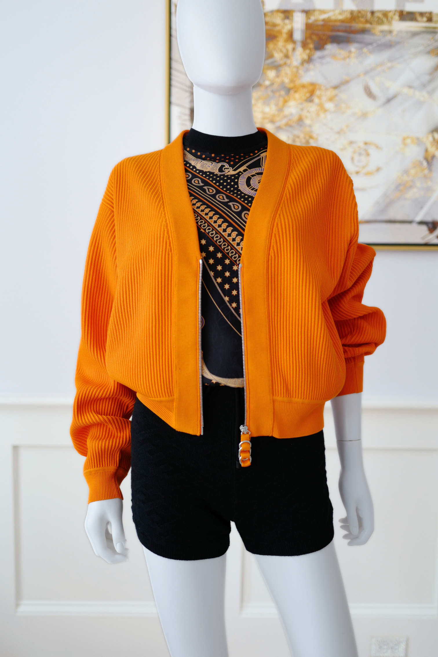 Hermes Oversized Cardigan 1M Orange VIF NEW Over 50% OFF Store Price