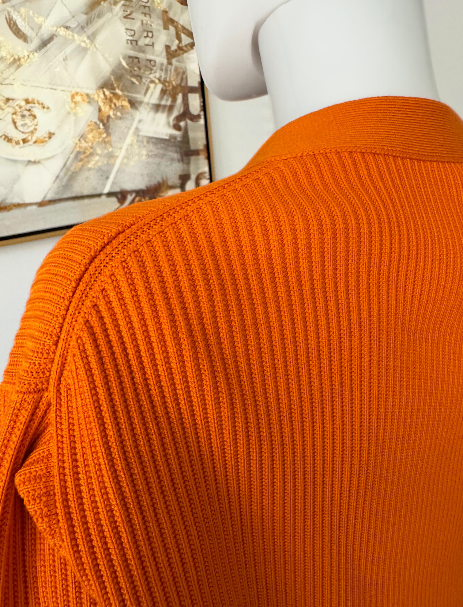 Hermes Oversized Cardigan 1M Orange VIF NEW Over 50% OFF Store Price