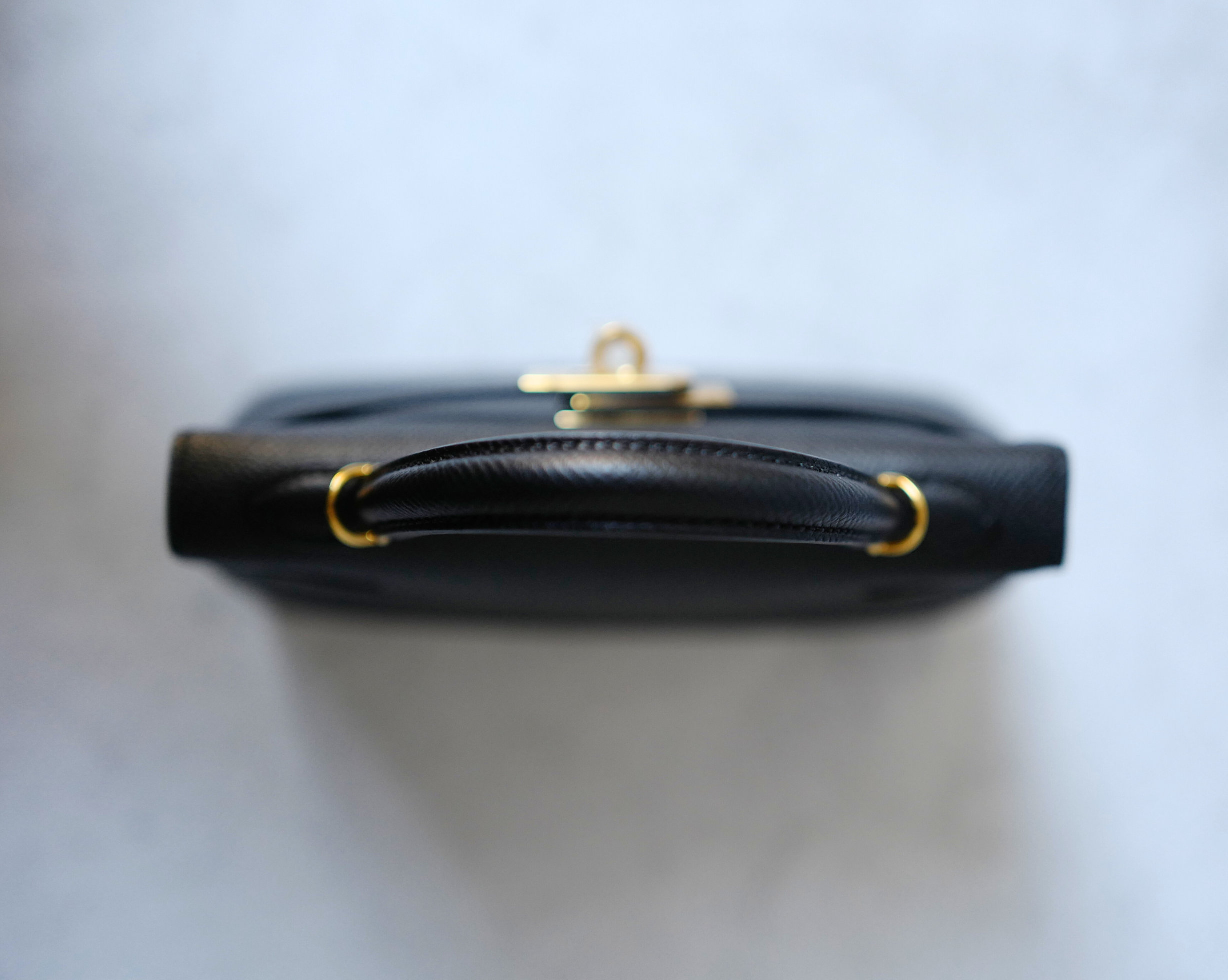 Hermès Mini Kelly 20 Black Epsom Leather with Gold Hardware Stamp W