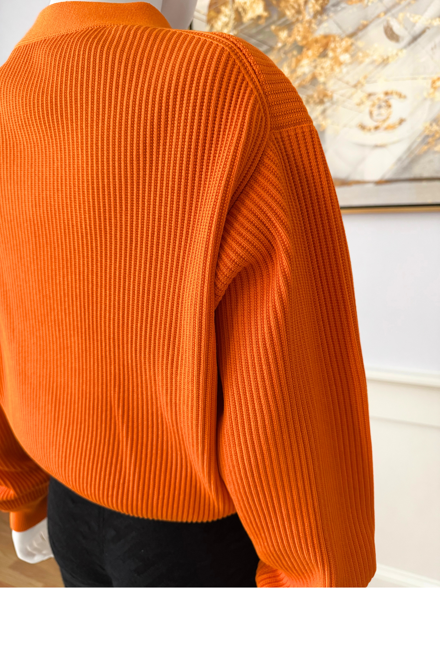 Hermes Oversized Cardigan 1M Orange VIF NEW Over 50% OFF Store Price