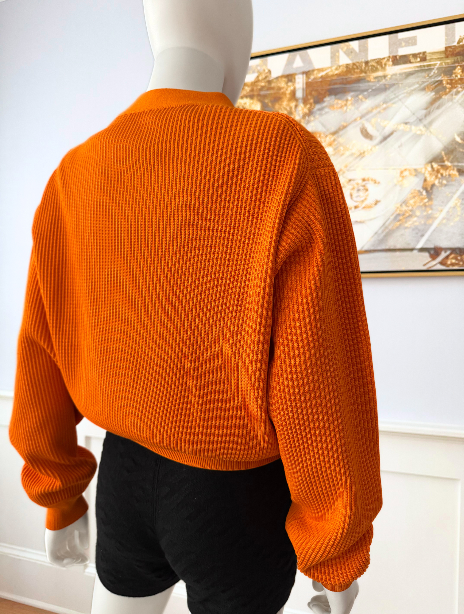 Hermes Oversized Cardigan 1M Orange VIF NEW Over 50% OFF Store Price