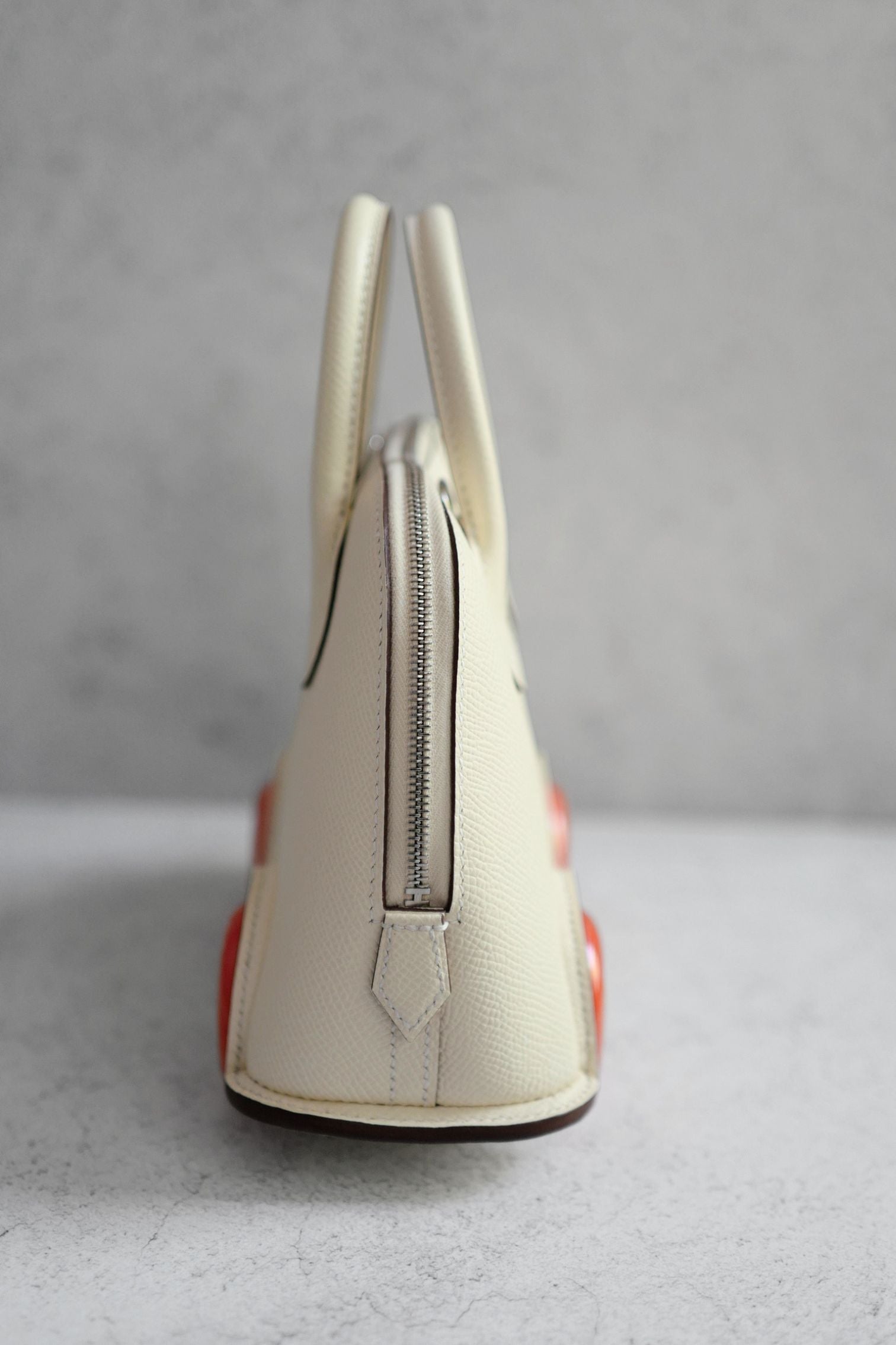 Hermès Bolide on Wheels Bag Nata Orange Epsom Calfskin Palladium HW G Stamp