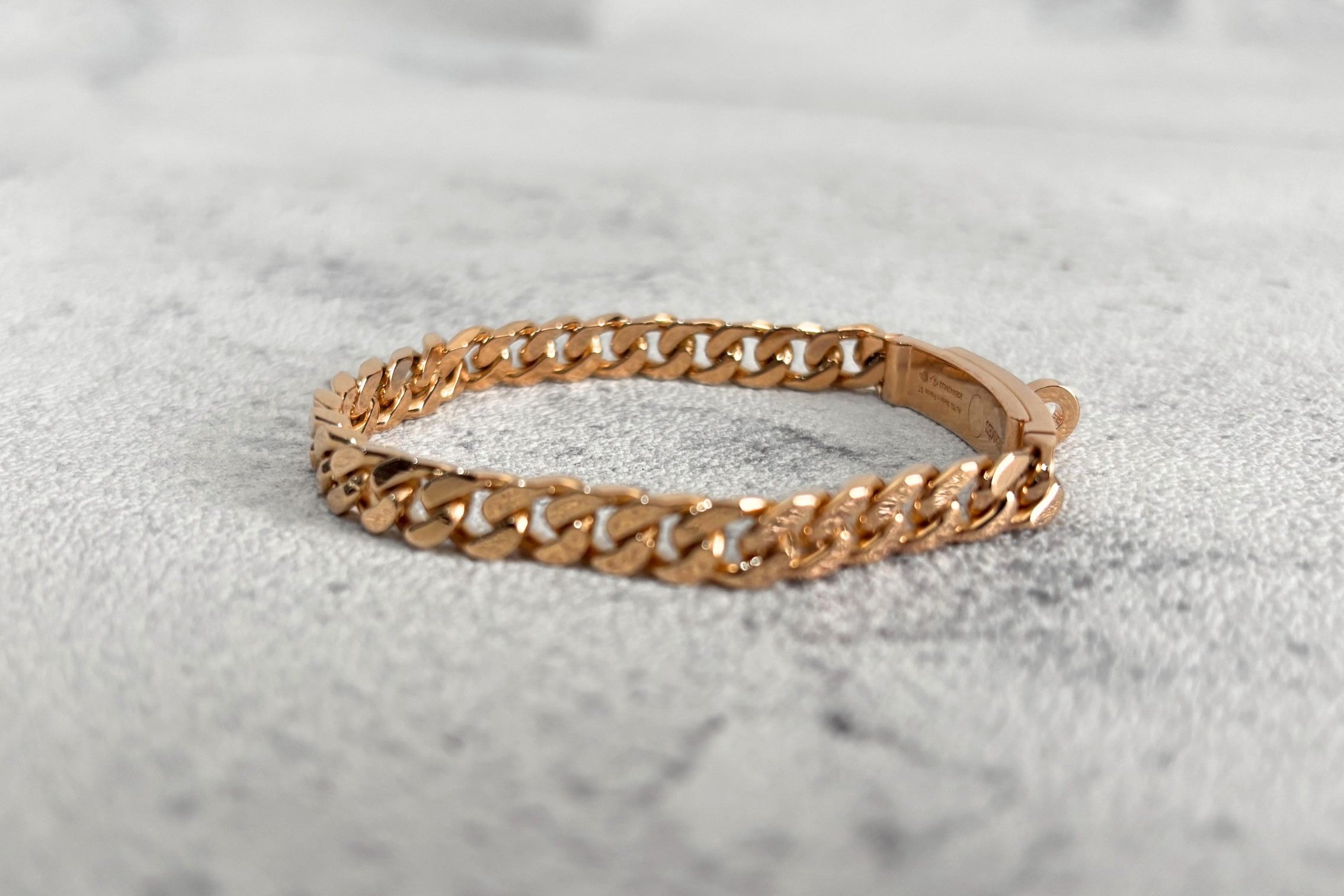 NEW Hermes Kelly Gourmette Bracelet Rose Gold 750 Diamond 0.90ct ST