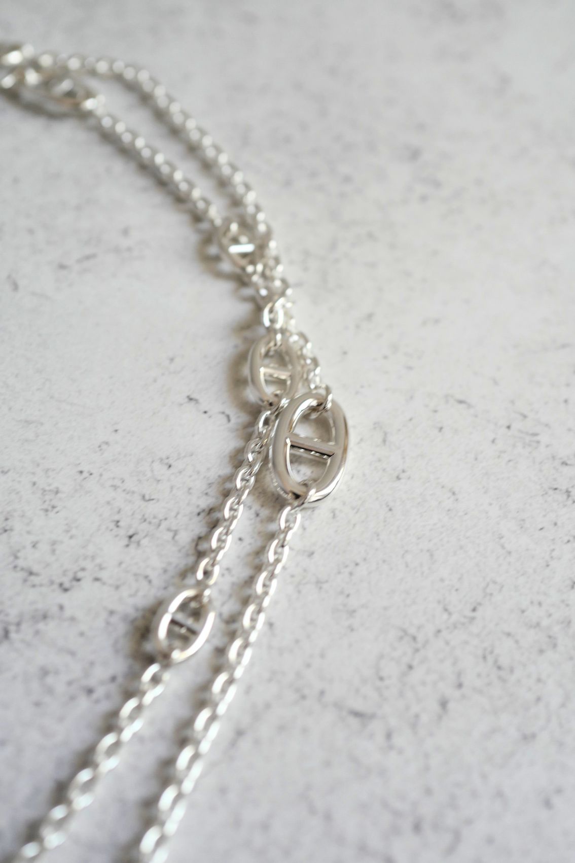 Hermès Farandole Long Necklace 120 Sterling Silver