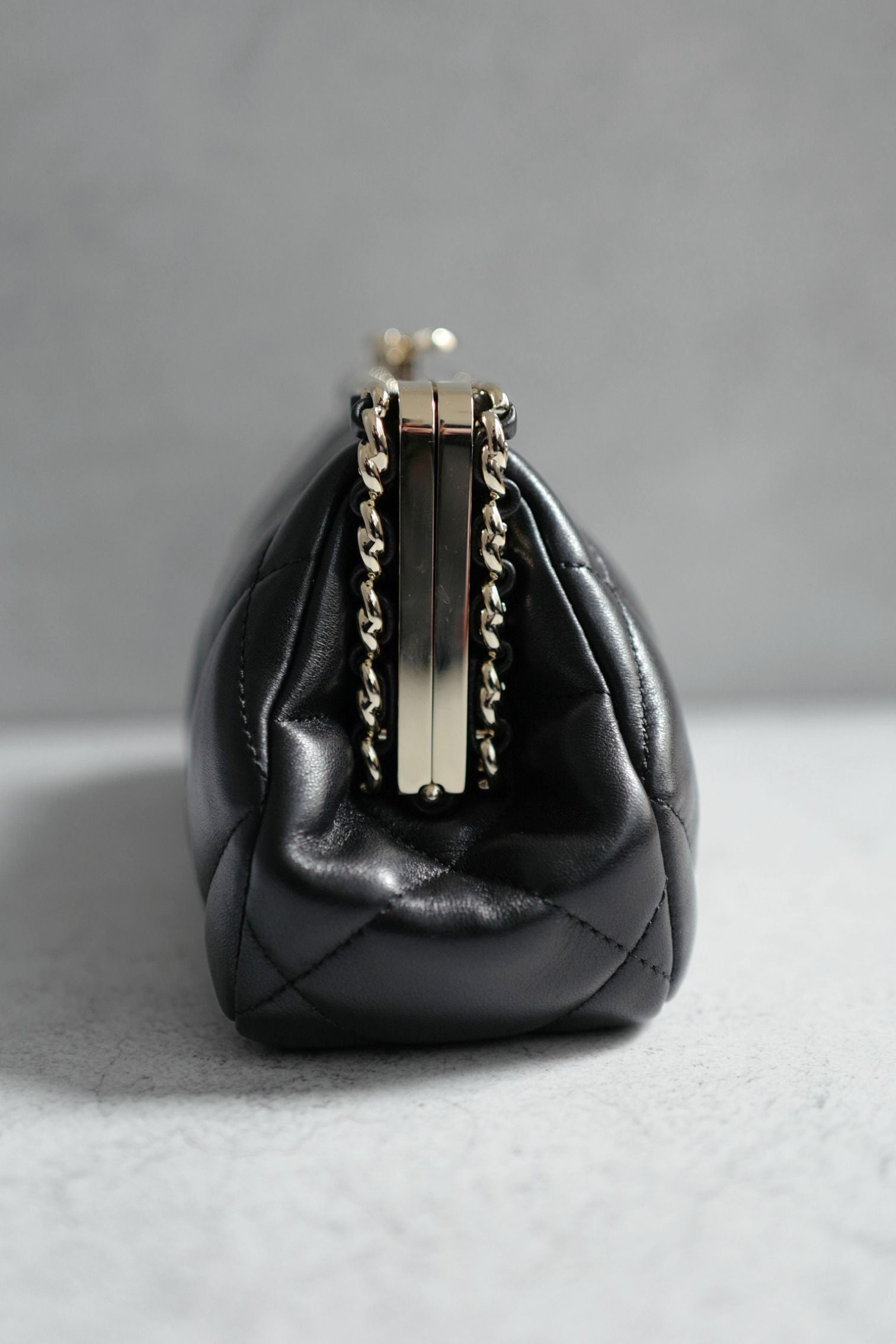 BNIB Chanel 24P Clutch On Chain Lambskin With CC Champagne Gold Hardware