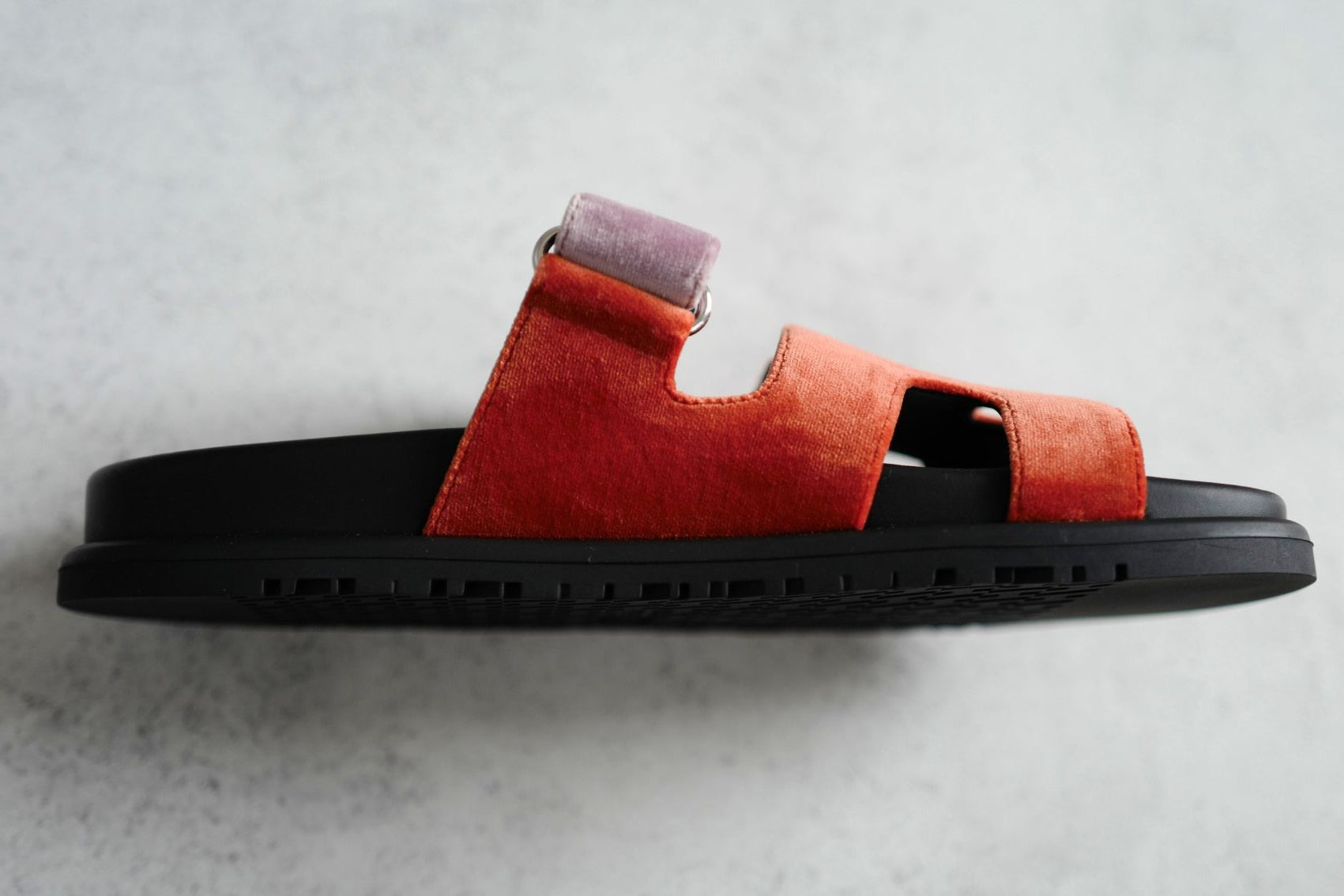 *BNIB* Hermes Women's Chypre Suede Goat Skin Orange Canyon/Bruyere Size 37.5