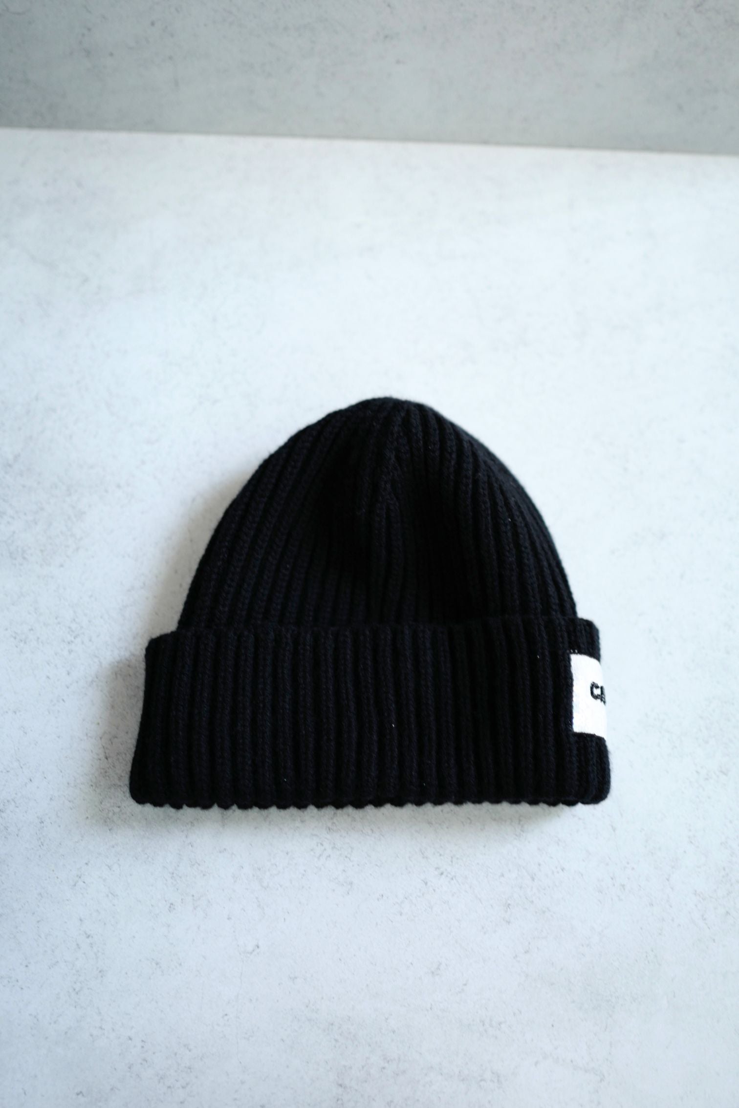 Chanel Black Cashmere Beanie Sequin CHANEL Logo Hat New 23