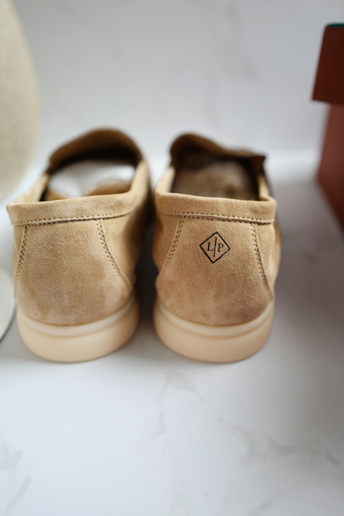 Loro Piana Summer Charms Walk Loafer Sandstone Suede Leather Size 40