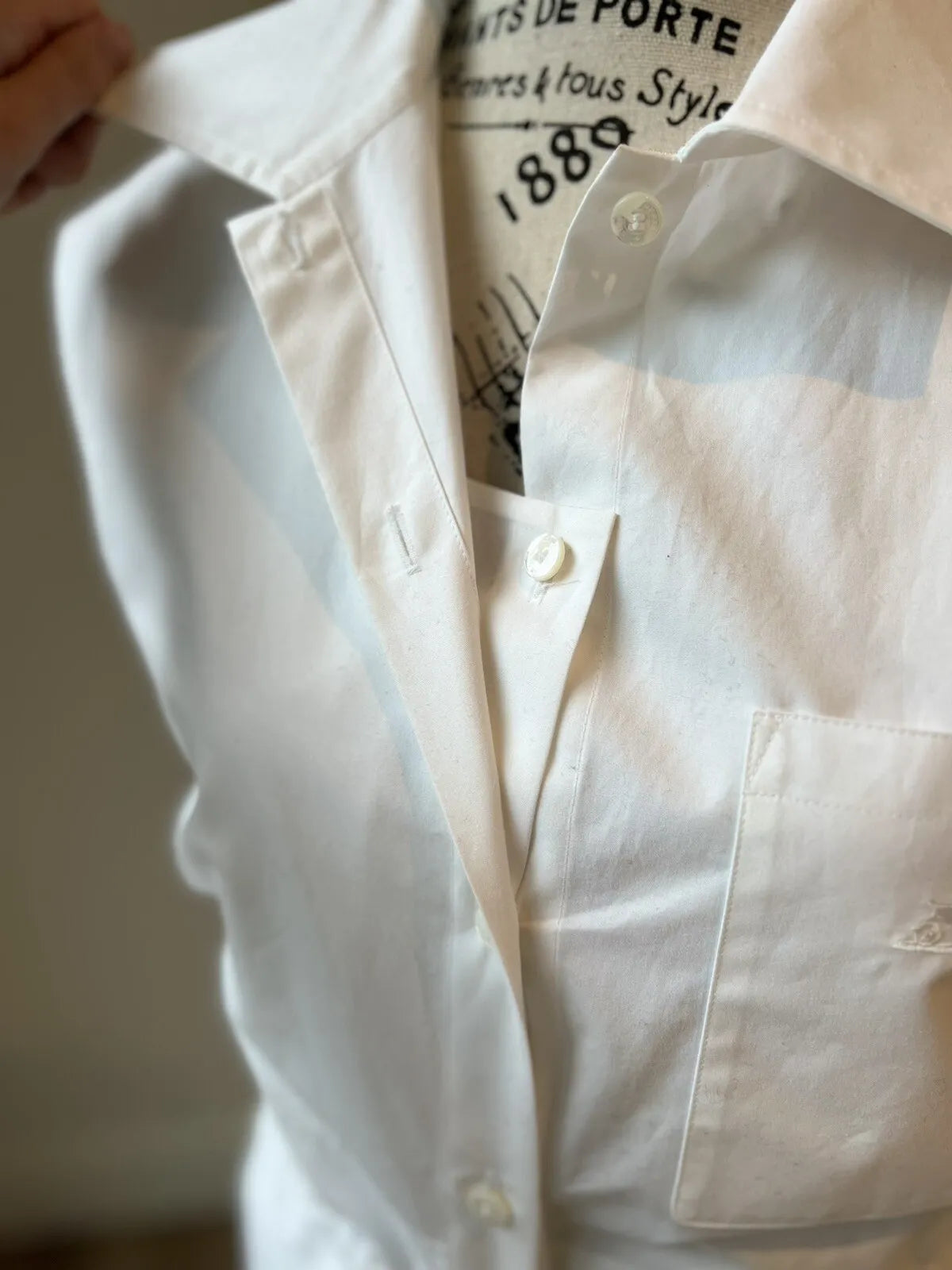 Hermes Robe Inspi Chemise 90 Blanc White Cotton Dress Size 40 NEW