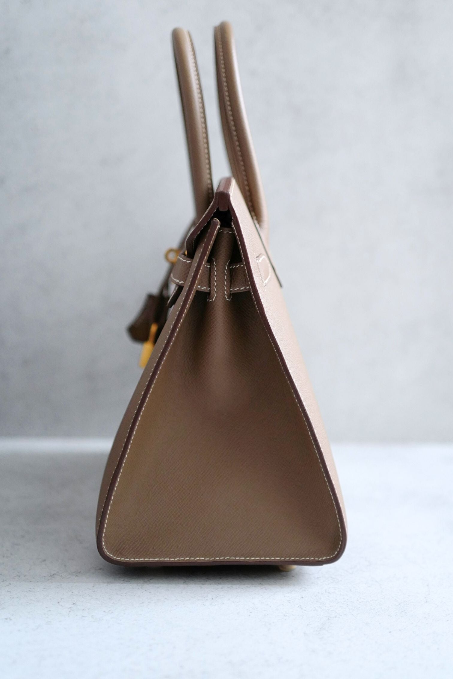 Hermès Birkin 30 Etoupe Epsom Leather Sellier with Gold HW Stamp Z