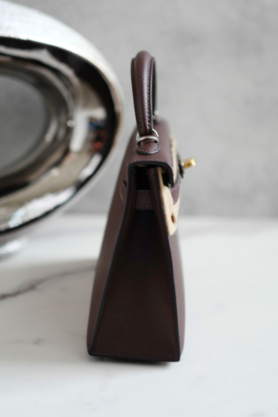 NEW Hermès Kelly 20 Rouge Sellier Epsom Leather Electrum Hardware K Stamp