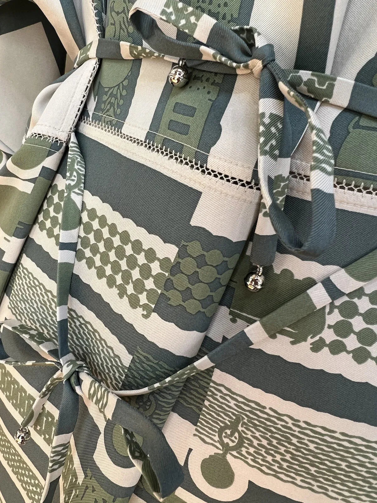 NEW Hermes FW23 Runway Dress Le Tresor De Medor In vert sauge size 34 $9K Retail