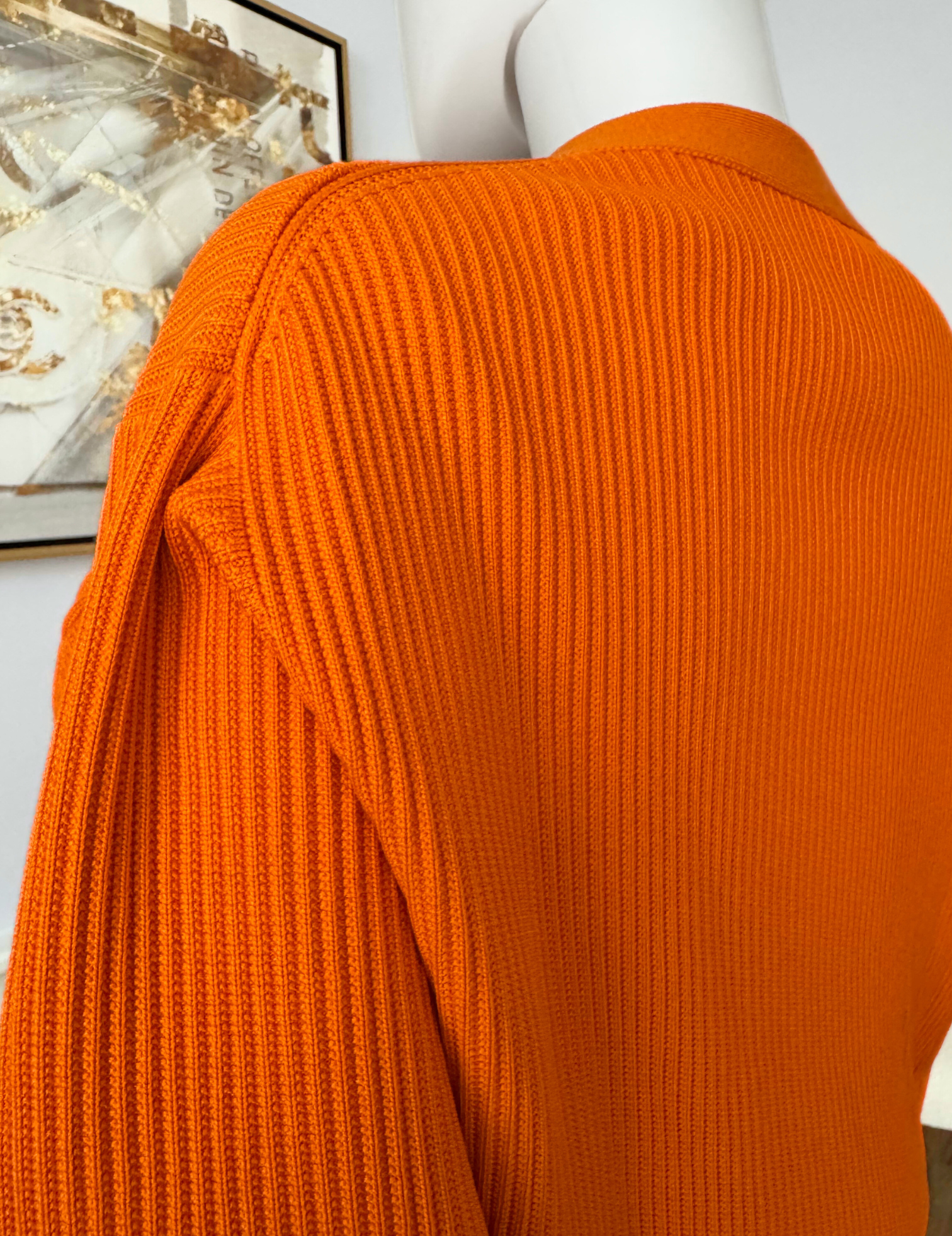 Hermes Oversized Cardigan 1M Orange VIF NEW Over 50% OFF Store Price