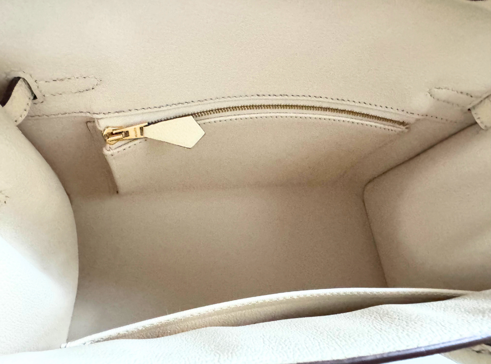 Hermes Birkin 25 Nata Epsom Sellier Gold Hardware Z Complete 2021
