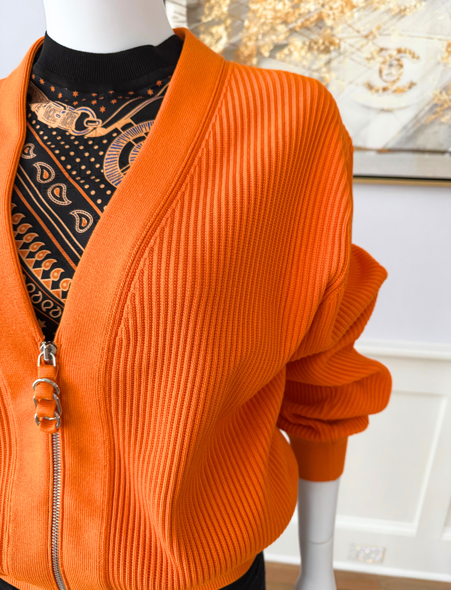 Hermes Oversized Cardigan 1M Orange VIF NEW Over 50% OFF Store Price