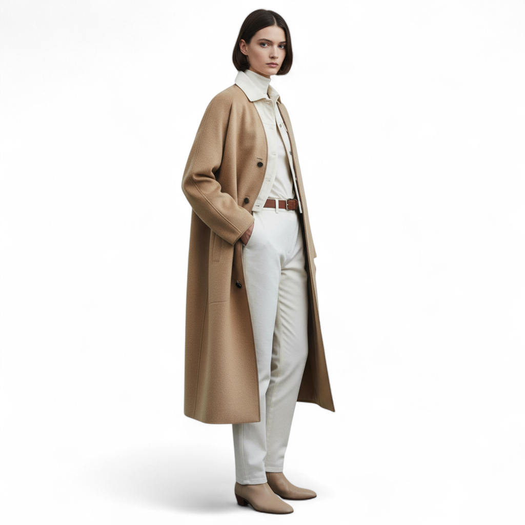 Hermès Women’s Overcoat Size 34 Beige Camel Hair Coat