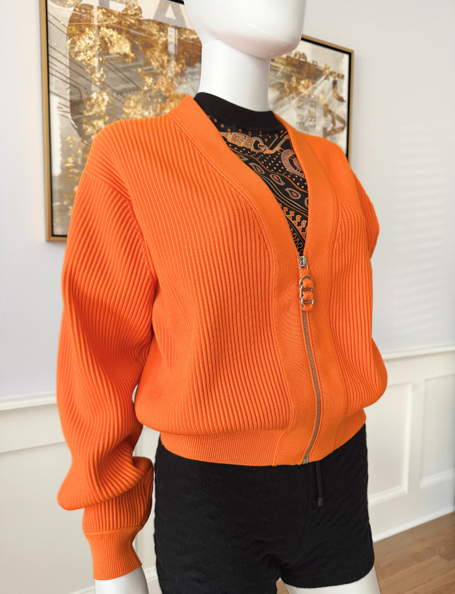 Hermes Oversized Cardigan 1M Orange VIF NEW Over 50% OFF Store Price