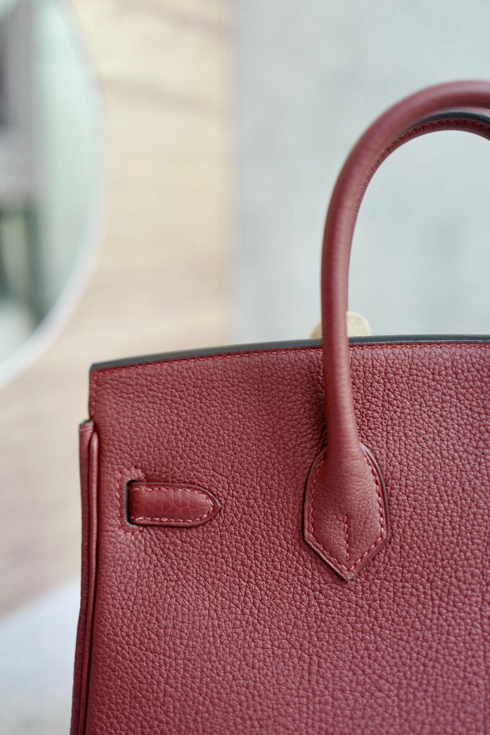 Hermes Birkin 25 Rouge H Togo Gold Hardware Complete W Stamp 2024