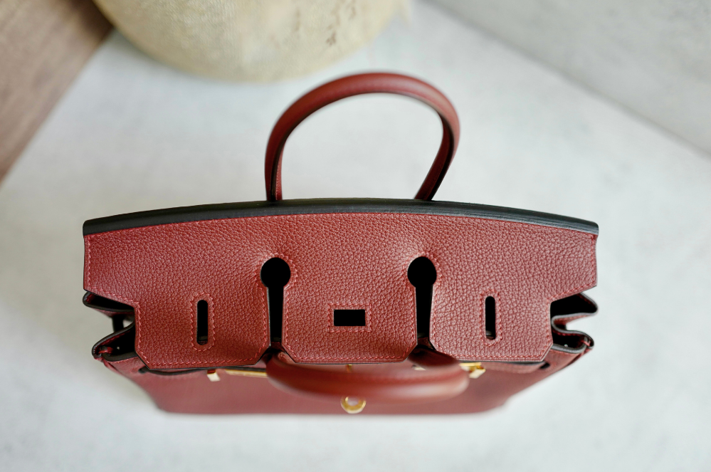 Hermes Birkin 25 Rouge H Togo Gold Hardware Complete W Stamp 2024