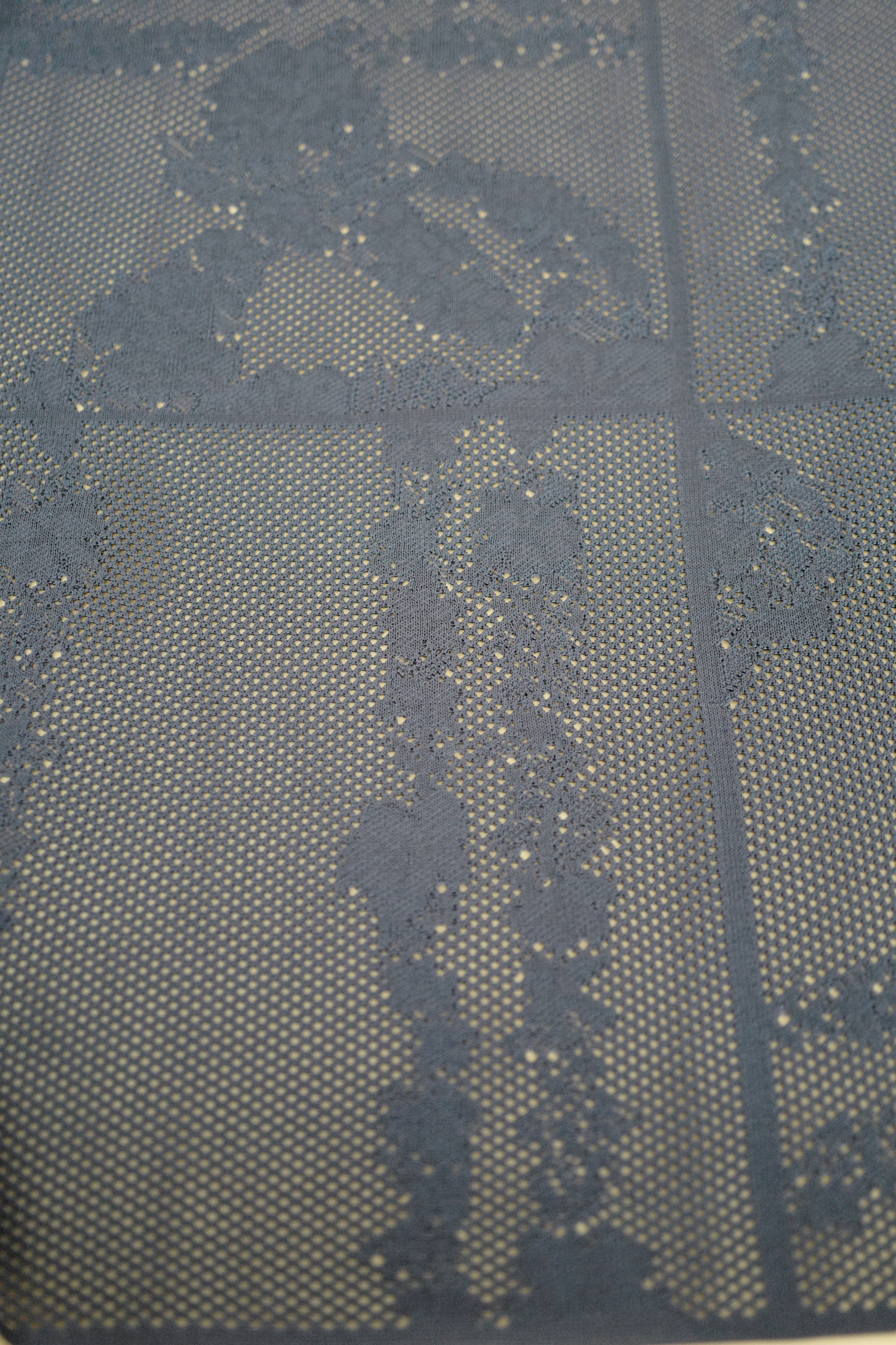 NEW Hermès En Désordre à Fleurs Long Dress Blue Noir Size 38