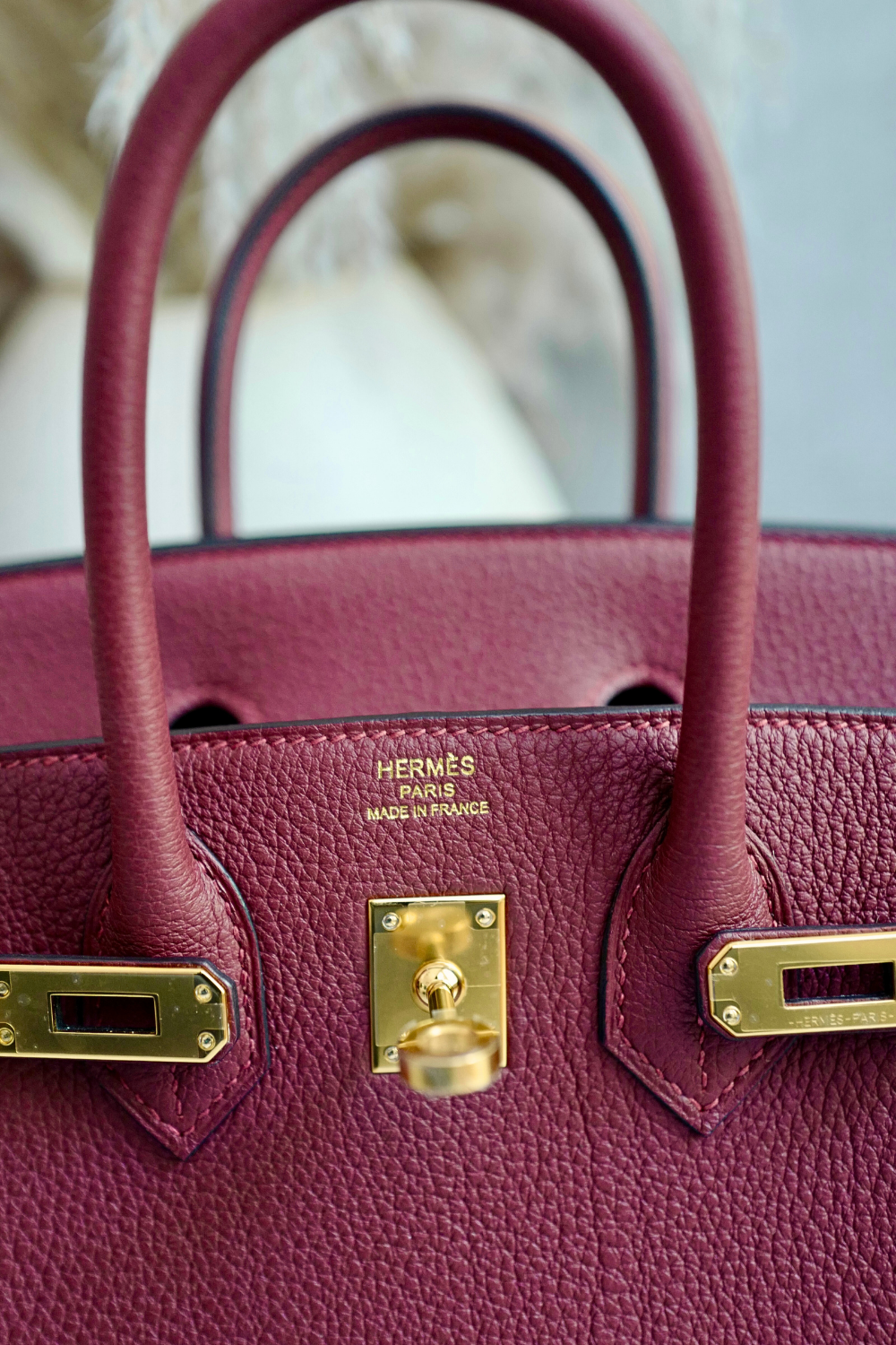 Hermes Birkin 25 Rouge H Togo Gold Hardware Complete W Stamp 2024