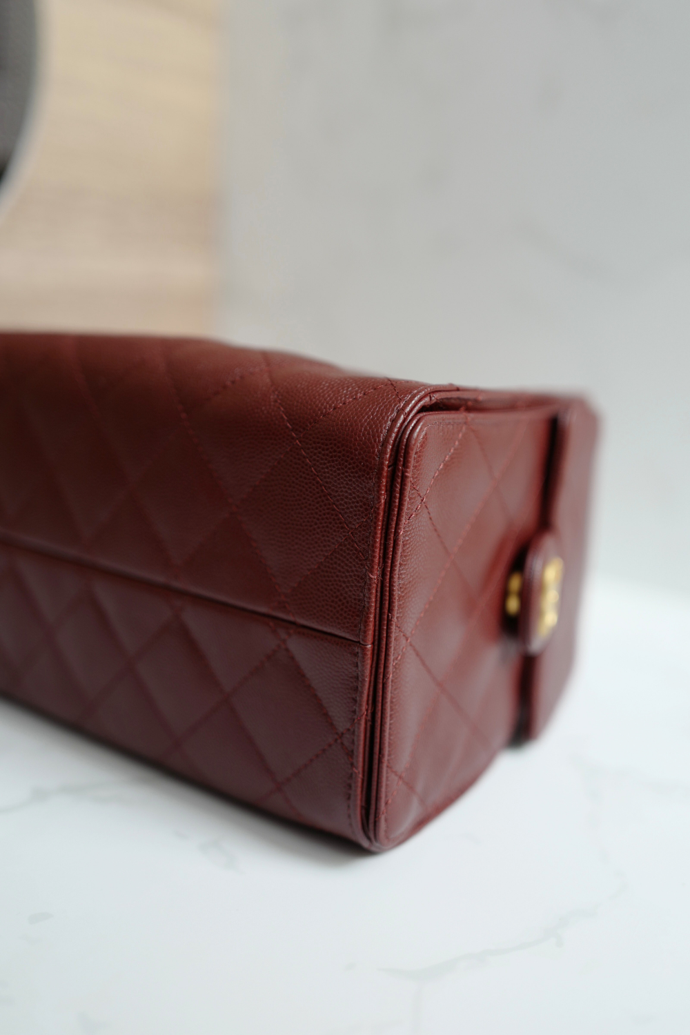 NEW CHANEL Spring-Summer 2025 25S Small Hobo Bag Grained Calfskin Burgundy